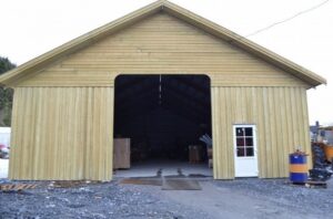 Bilde av Stålbygg med trekledning