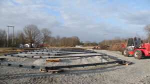 Bilde av Stålbygg under oppføring