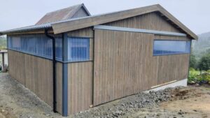 Bilde av Stålbygg med trekledning